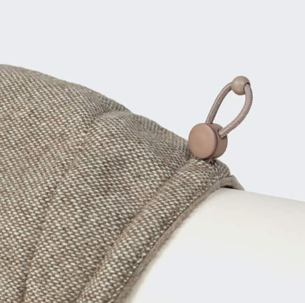Hundemantel Brooklyn tweed beige detail